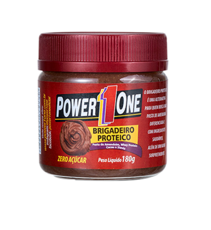 Pasta de Amendoim Brigadeiro Protéico 180g Power One
