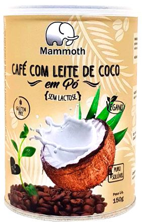 Café com Leite de Coco em pó 150g Mammoth (BR) (VALIDADE: 08/2021)