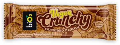 Vegan Crunchy Barrinha Caramelo e cacau 28g bio2