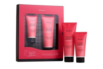 KIT HIDRATAÇÃO MÃOS E CORPO MORANGO SWEET Via Aroma (BR)
