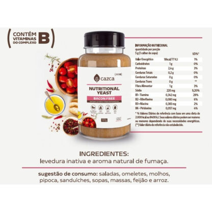 Nutritional Yeast Bacon Free 127g - CAZCA (BR) (VALIDADE: 19/11/22) - Image 2