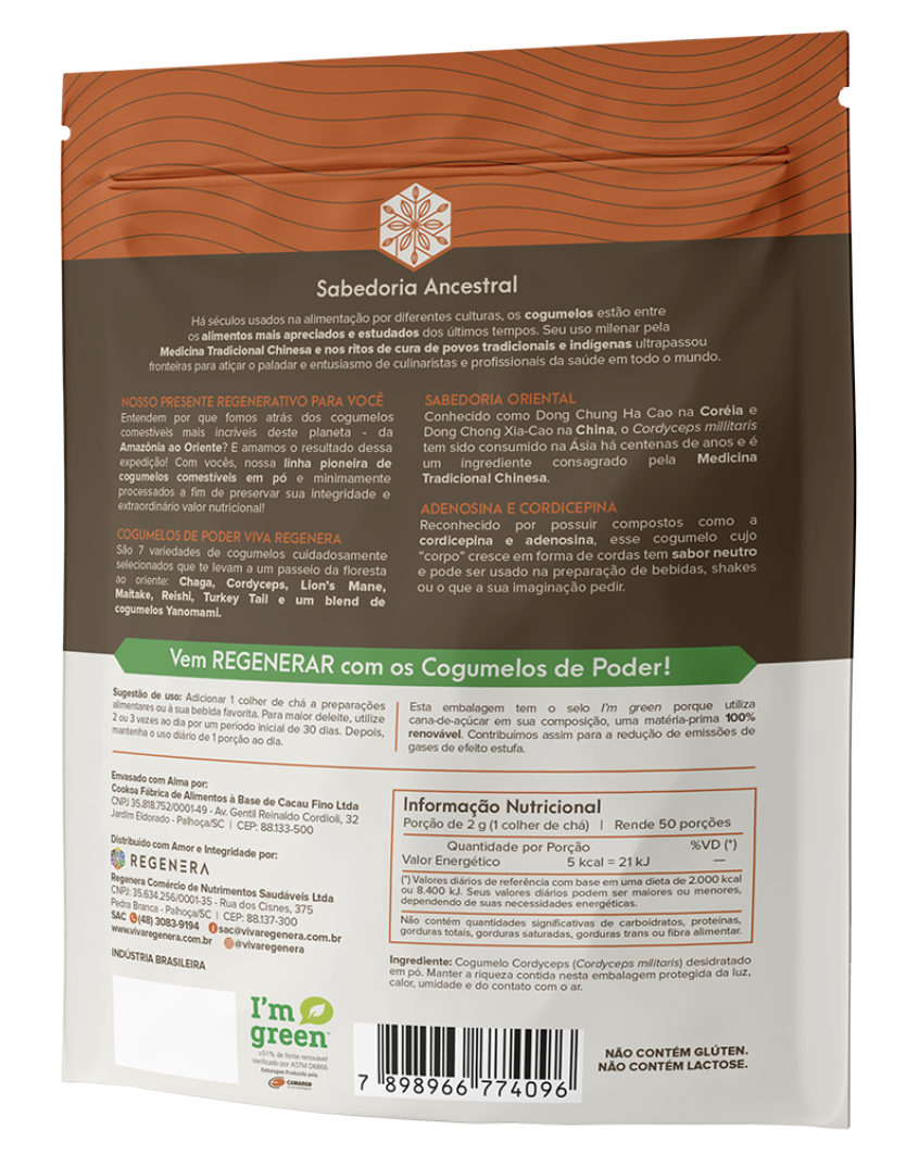 Cordyceps Cogumelos de Poder Viva Regenera 100 g (BR) - Imagem 2