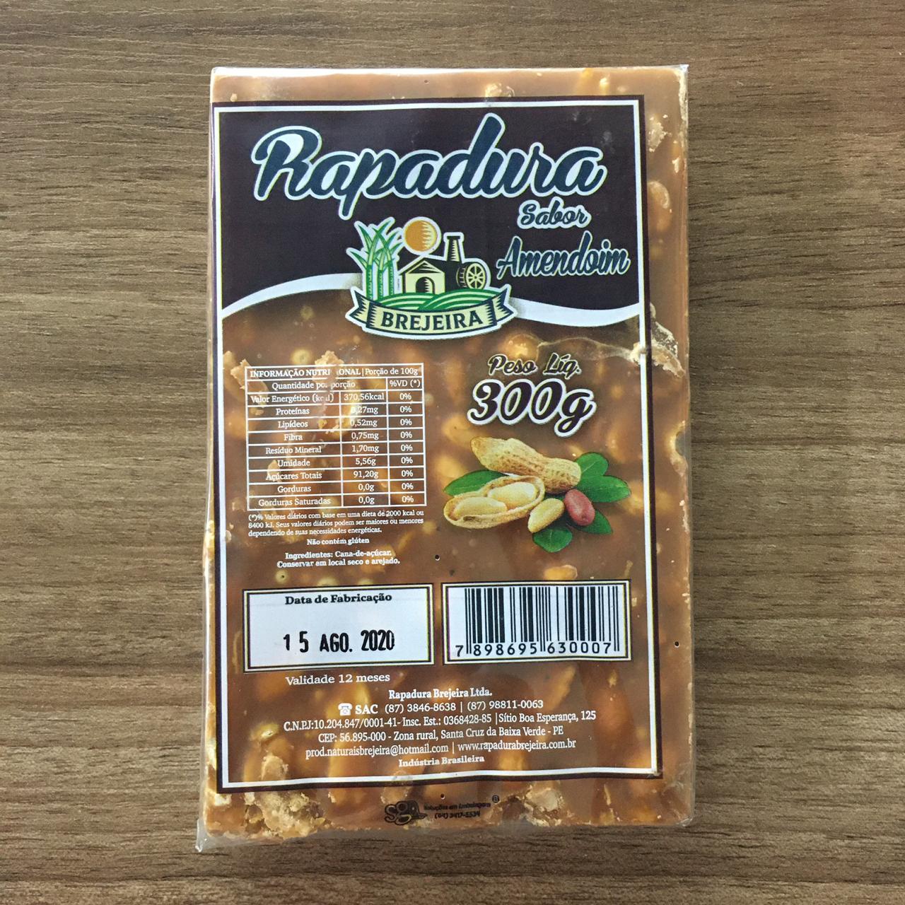 Rapadura Sabor Amendoim 300g Brejeira (BR) – Mercato Verde– Loja de