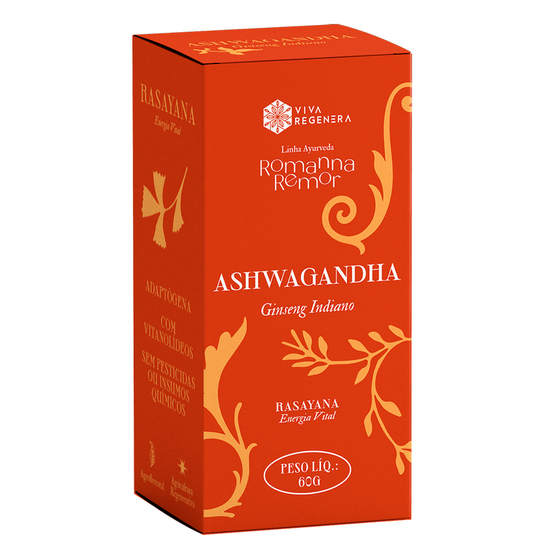 Ashwagandha Viva Regenera Linha Ayurveda Romanna Remor 60g BR