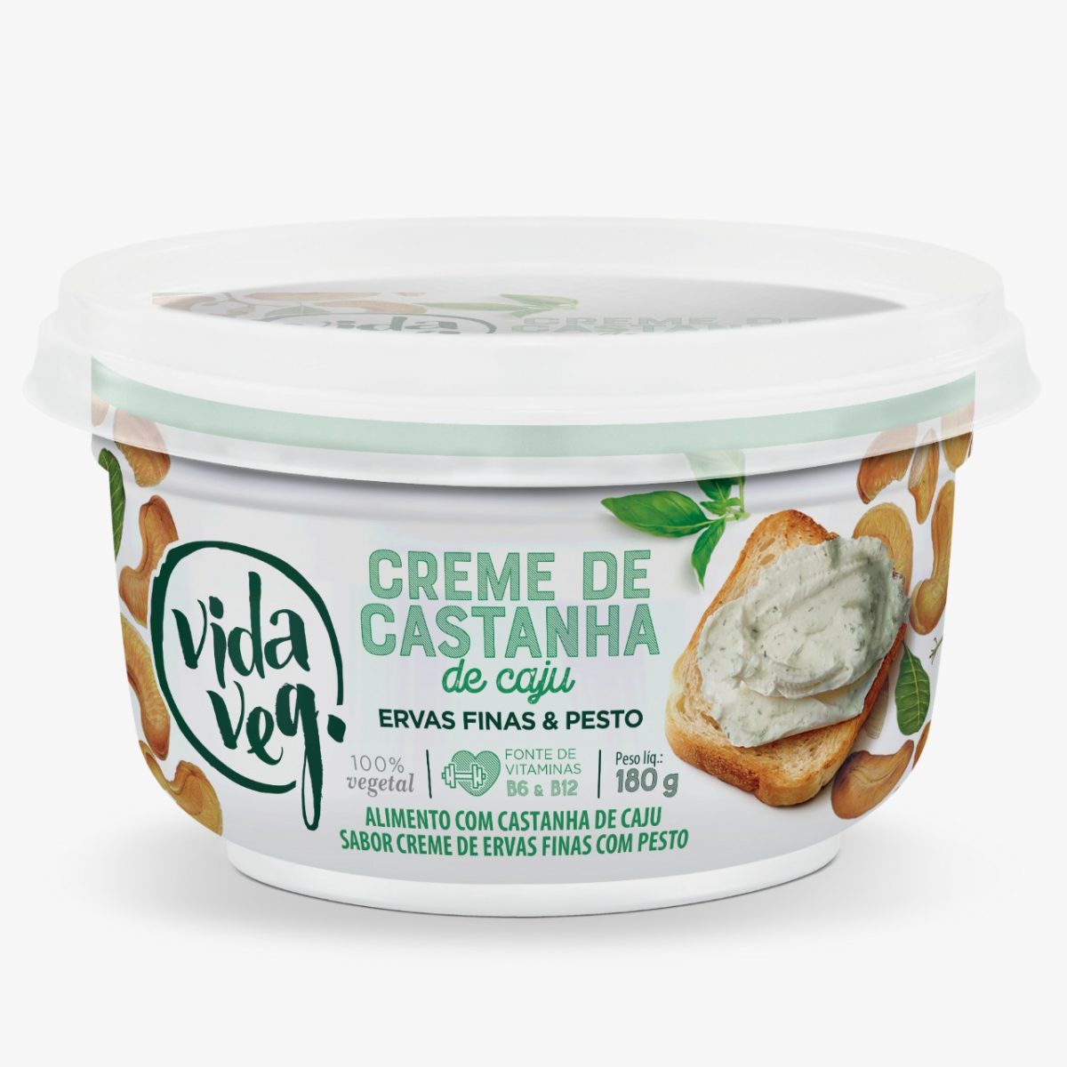 Creme de Castanha de Caju Ervas Finas c/pesto 180g Vida Veg – Mercato