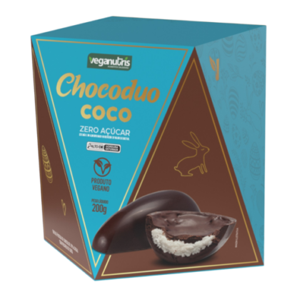 Ovo de Páscoa Chocoduo Coco 200g -Veganutris