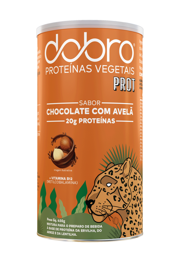 Proteína Vegetal Sabor Chocolate Com Avelã 450g Dobro Br Mercato Verde Loja De Produtos 0990