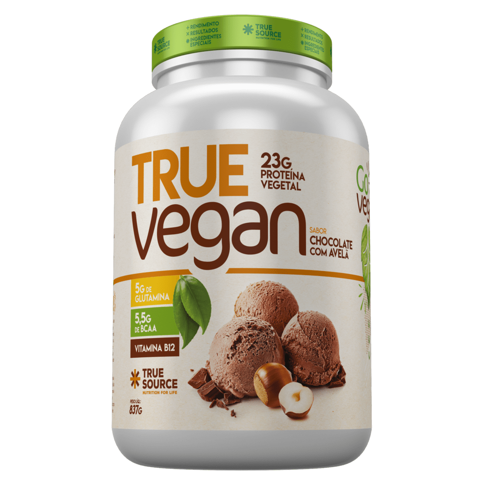 Proteína Vegana True Vegan Sabor Chocolate com Avelã 837g (BR)