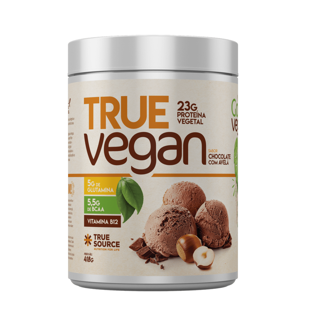 Proteína Vegana True Vegan Sabor Chocolate com Avelã 418g (BR)