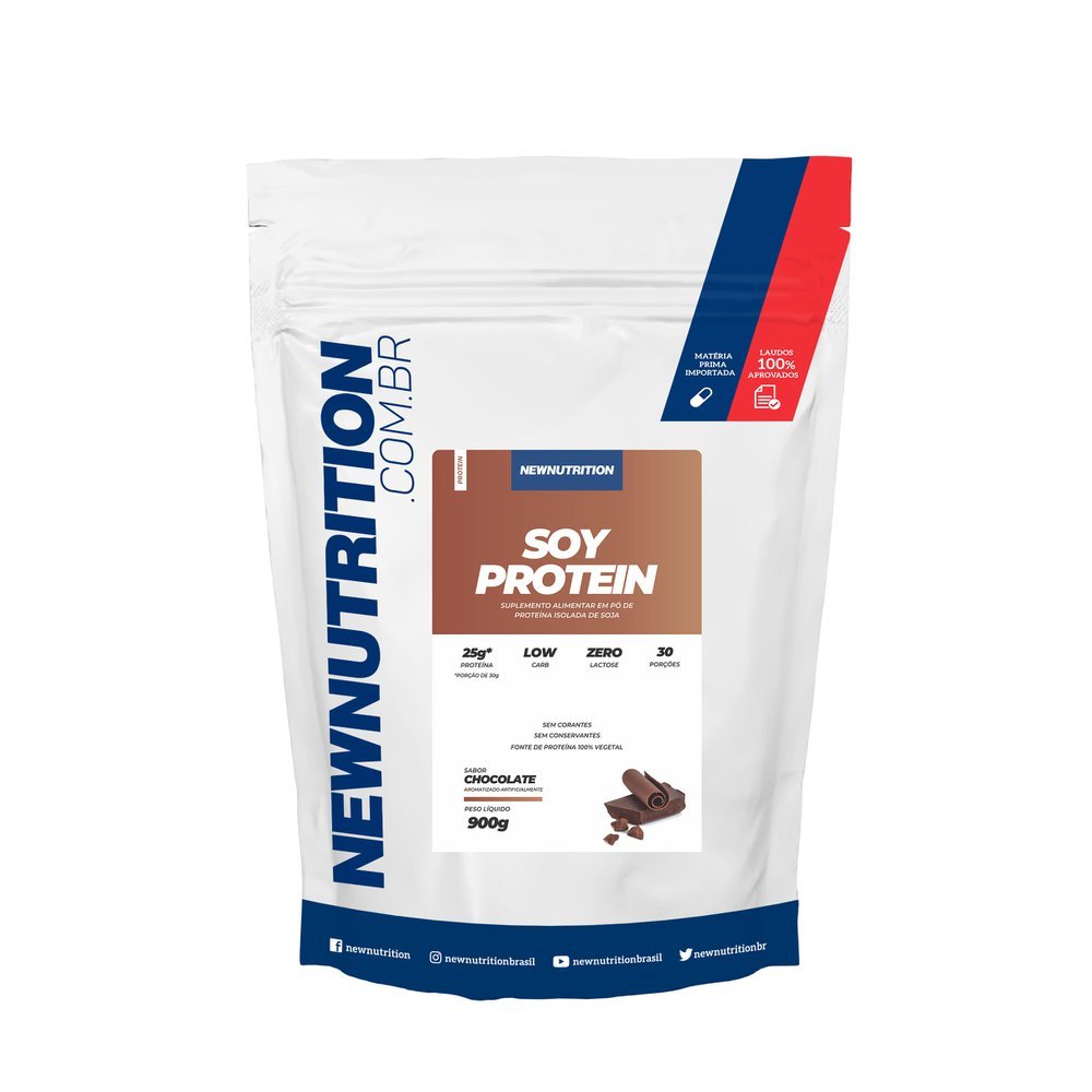 Proteína de Soja (Soy Protein) 900g - Sabor Chocolate New Nutrition (BR)