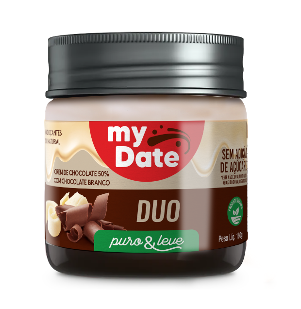 My Date Duo (creme chocolate branco e creme chocolate 50%) 160g Puro & Leve (BR) (VALIDADE: 31/10/22)
