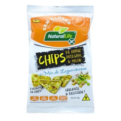 Chips de Arroz Integral e Milho - Sem Glúten - 70g - Natural Life (BR)
