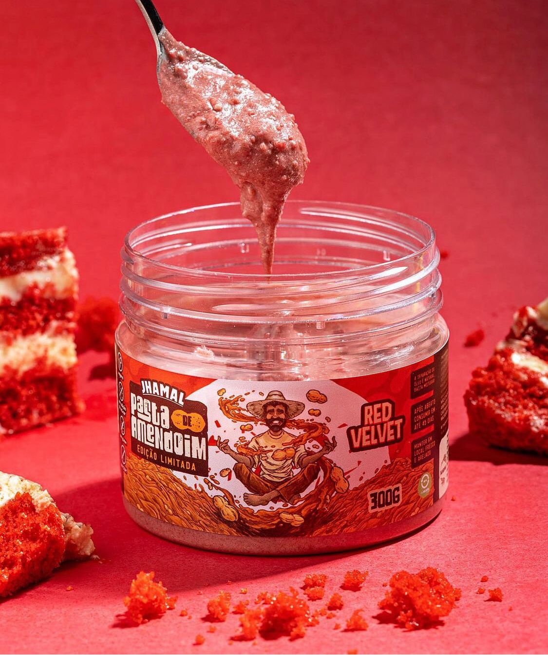 Pasta de Amendoim Red Velvet 300g Jhamal (BR)
