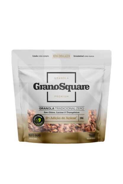 Granola Tradicional Zero Açúcar 200g - GranoSquare (BR)