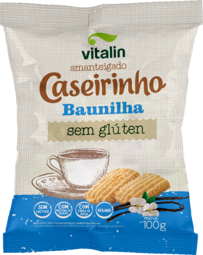 Biscoito Caseirinho Amanteigado Baunilha100g - Vitalin