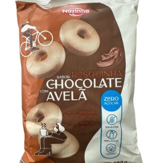 Rosquinha Chocolate c/Avelã 100g Nazinha