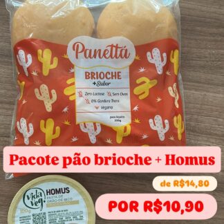 PROMOCOMBO: Pão Brioche 200g - PANETTÁ + Homus 100g - VIDAVEG
