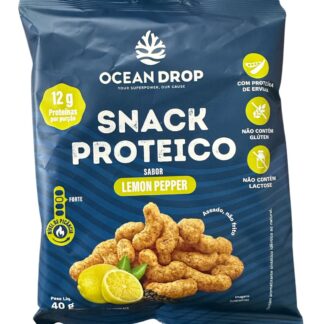 Snack protéico (12g) Sabor Lemon Pepper 40g - Ocean Drop